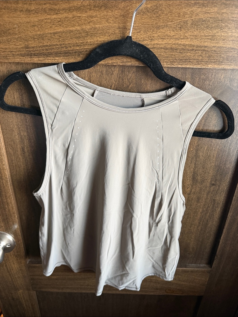 Lululemon sculpt crop tank in light brown